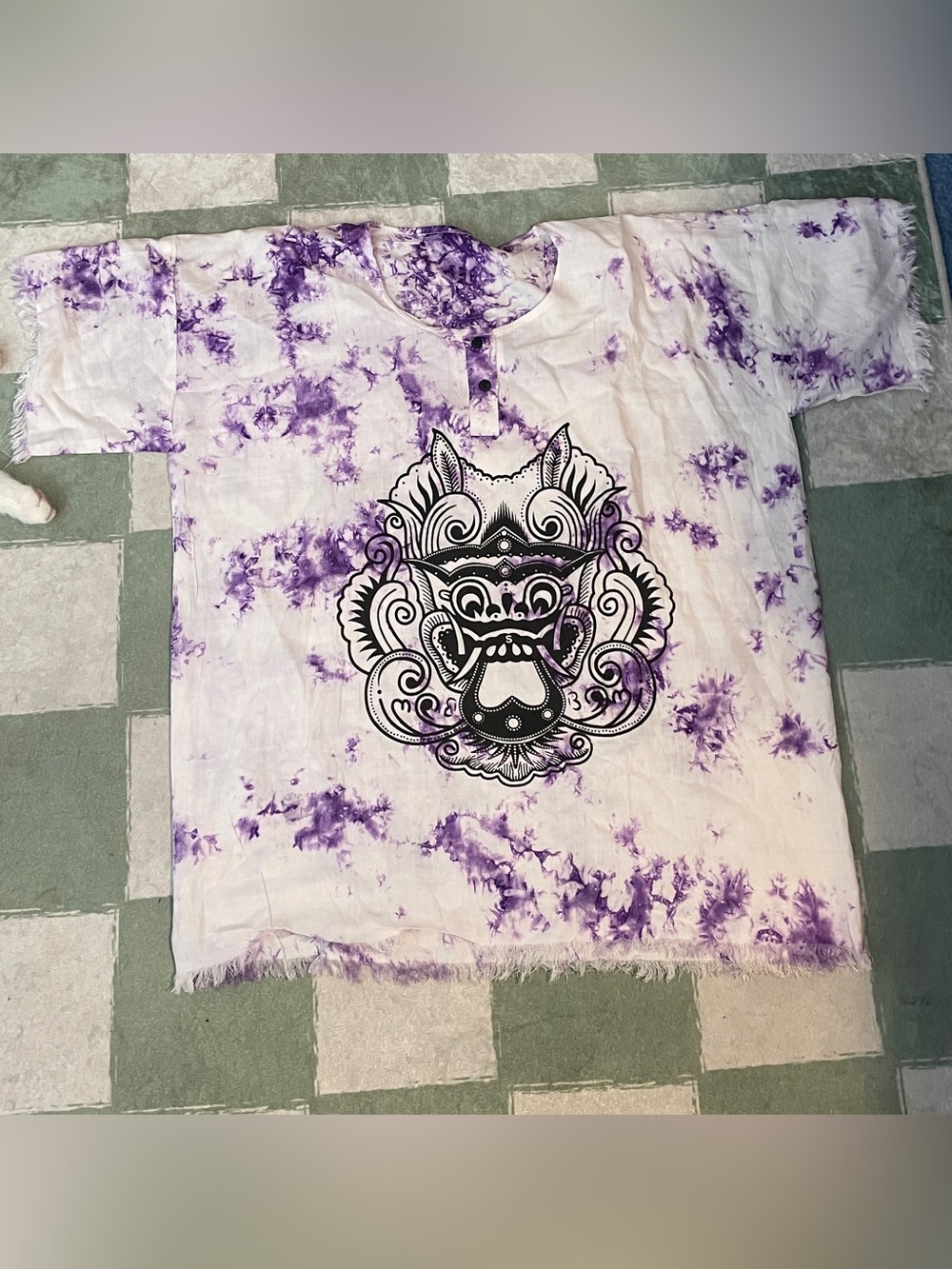 Tie-Dye Purple Bali Top